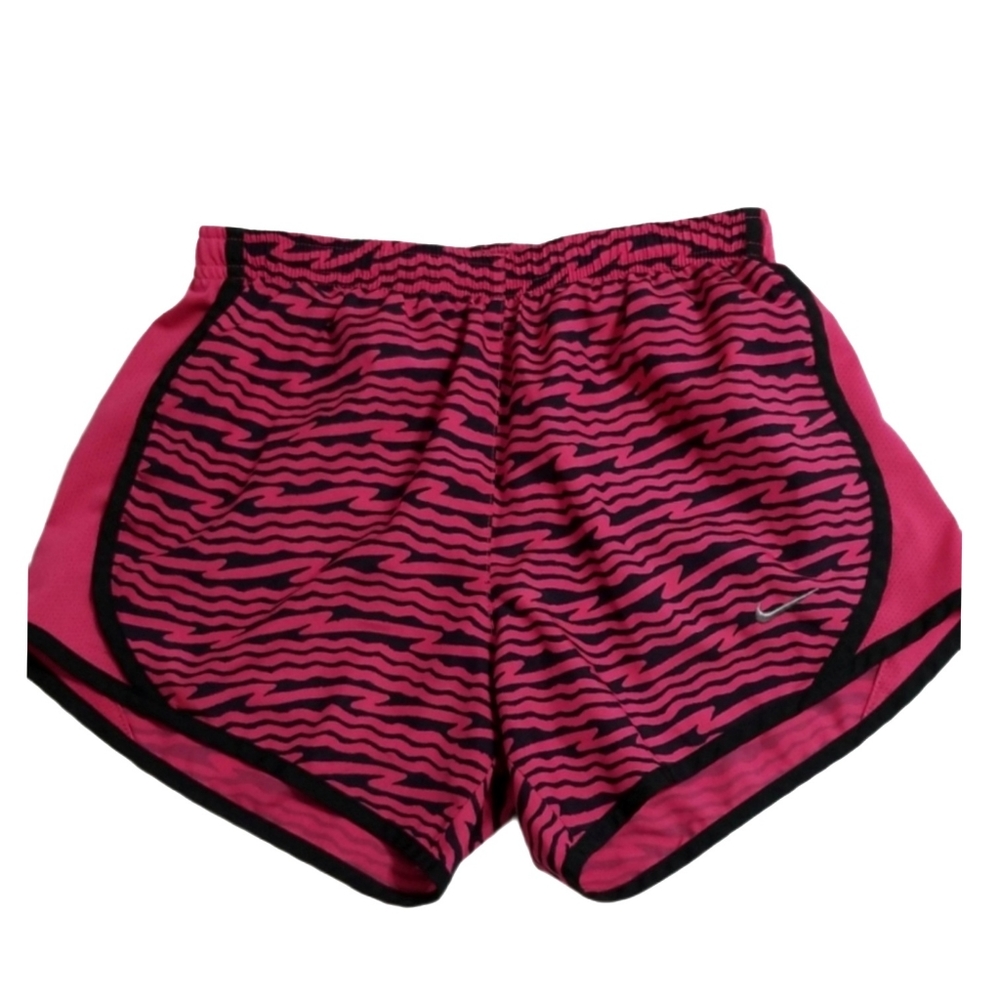 Nike pink & black zebra shorts size large